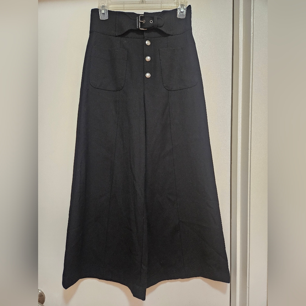 RED Valentino Spa Black Pants with Button/ Belt Detail Size 40